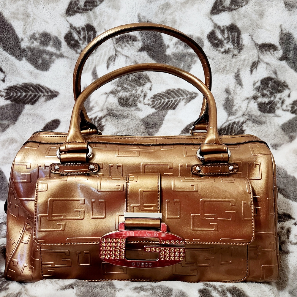 Guess Metallic Gold Satchel